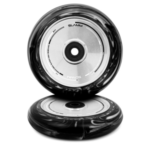 Slamm - Swirl Hollow Core Wheels - 110 mm - Black/White - kolečka 2ks