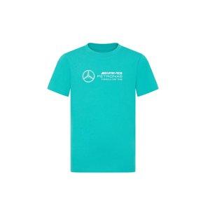 Mercedes AMG Petronas dětské tričko Large Logo Teal F1 Team 2024 Stichd 701227047001104