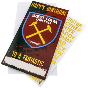 West Ham United narozeninové přání Personalised Birthday Card TM-03903