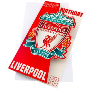 FC Liverpool narozeninové přání Crest Birthday Card TM-03930