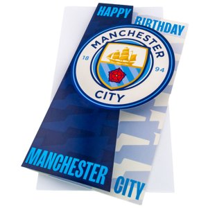 Manchester City narozeninové přání Crest Birthday Card TM-03934