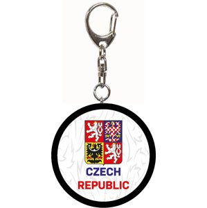 Hokejové reprezentace přívěšek na klíče Czech Republic minipuk logo white 114801