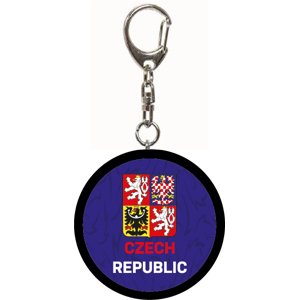 Hokejové reprezentace přívěšek na klíče Czech Republic minipuk logo blue 114804