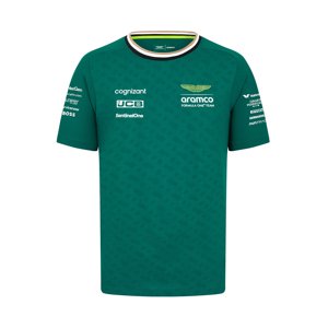 Aston Martin pánské tričko Alonso green F1 Team 2024 Stichd 701229258001245