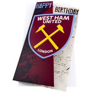 West Ham United blahopřání Crest Birthday Card TM-03939