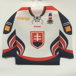 Hokejové reprezentace mini dres do auta Slovakia Ice Hockey Team White 42648