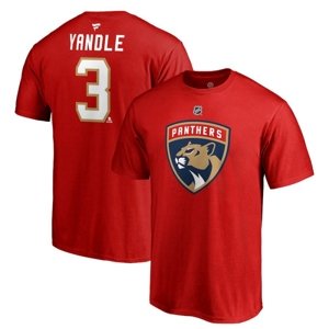 Florida Panthers pánské tričko red #3 Keith Yandle Stack Logo Name & Number Fanatics Branded 61269