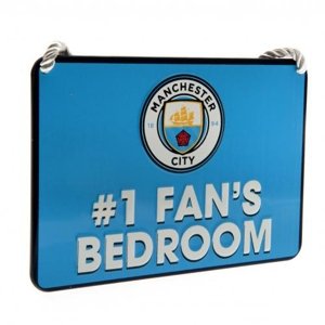 Manchester City značka do ložnice Bedroom Sign No1 Fan f36bsnmcn