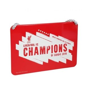 FC Liverpool cedule na zeď Champions Of Europe Bedroom Sign g40bsilivch