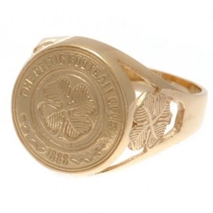 FC Celtic prsten 9ct Gold Crest Ring Small m05gorcela