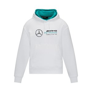 Mercedes AMG Petronas dámská mikina s kapucí Oversize White F1 Team 2023 Stichd 701222342002230