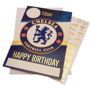 FC Chelsea narozeninové přání se samolepkami Have a great day, you”re a true blue! TM-03908