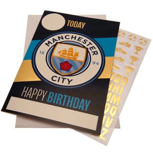 Manchester City narozeninové přání se samolepkami Hope you have a brilliant day TM-03911