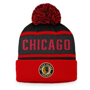 Chicago Blackhawks zimní čepice Heritage Beanie Cuff with Pom Fanatics Branded 109881