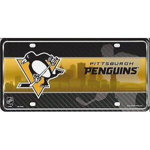 Pittsburgh Penguins cedule na zeď Metal License Plate Auto Tag 112396