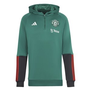Manchester United pánská mikina s kapucí Tiro green adidas 56889