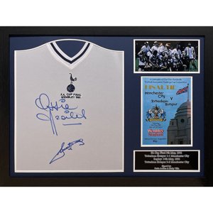 Legendy zarámovaný dres Tottenham Hotspur FC 1981 Ardiles & Villa Signed Shirts (Dual Framed) TM-04646