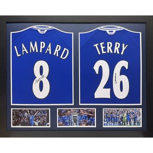 Legendy zarámované dresy Chelsea FC 2000 Lampard & Terry Signed Shirts (Dual Framed) TM-04676