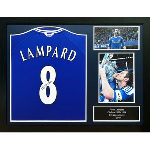 Legendy zarámovaný dres Chelsea FC 2000 Lampard Signed Shirt (Framed) TM-04677