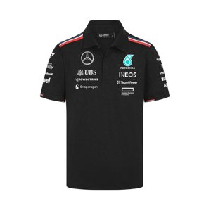 Mercedes AMG Petronas pánské polo tričko Driver Black F1 Team 2024 Stichd 701227948002225