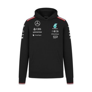 Mercedes AMG Petronas pánská mikina s kapucí Driver Driver black F1 Team 2024 Stichd 701227955001225