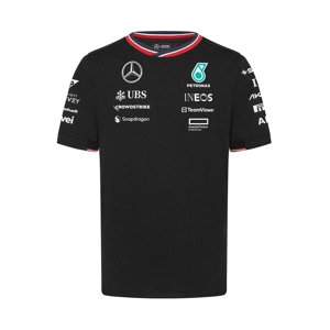 Mercedes AMG Petronas pánské tričko Driver Black F1 Team 2024 Stichd 701227950002225
