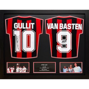 Legendy zarámované dresy AC Milan 1988 Gullit & Van Basten Signed Shirts (Dual Framed) TM-04977