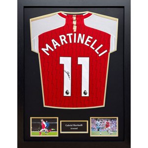 Legendy zarámovaný dres Arsenal FC 2023-2024 Martinelli Signed Shirt (Framed) TM-04978