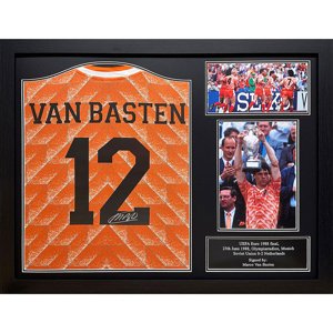 Legendy zarámovaný dres Netherlands1988 Van Basten Retro Signed Shirt (Framed) TM-04987